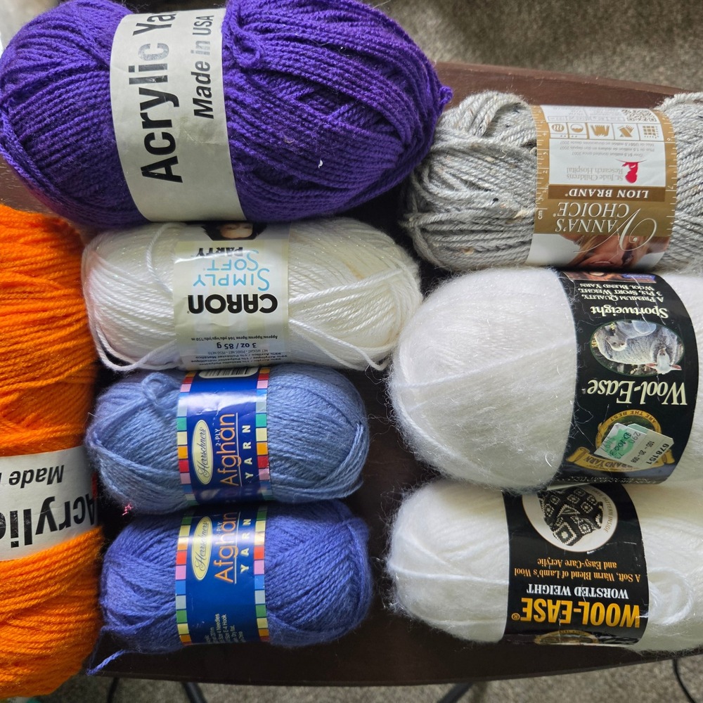 Mixed Yarn Lot Lion Brand Wool-Ease Vanna's Choice Caron Simply Soft Herrschners
